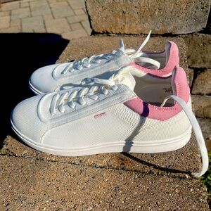 Unisex casual sneakers - Vivaia. White and pink in Size 9/40.